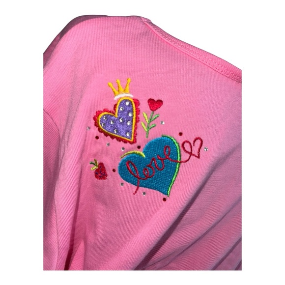 Quacker Factory QVC Holiday Heart themed top with attached dangling charm‎ 3/4 - Picture 7 of 12